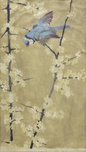 BUNSCH Adam 1896-1969,Ptaszek na kwitnącej gałązce,1927,Rempex PL 2023-12-13