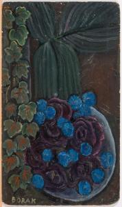 BURAK Cihat 1915-1994,Rosen und blaue Blumen,Beurret & Bailly CH 2018-06-20