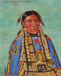 BURBANK Elbridge Ayer 1858-1949,She-Comes-Out-First Sioux,1899,Sotheby's GB 2024-01-19
