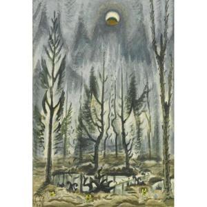 BURCHFIELD Charles Ephraim 1893-1967,ECLIPSE OF THE MOON IN SPRING,1949,Sotheby's GB 2010-03-03