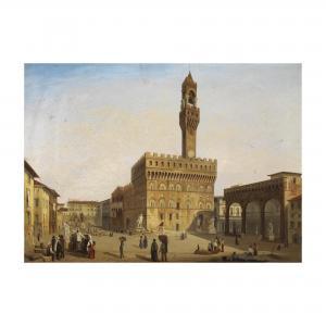 BURCI EMILIO 1811-1877,PIAZZA SIGNORIA, FIRENZE,Pandolfini IT 2022-11-16
