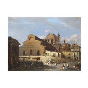 BURCI EMILIO 1811-1877,SCORCIO DI PIAZZA SAN LORENZO, FIRENZE,Pandolfini IT 2022-11-16