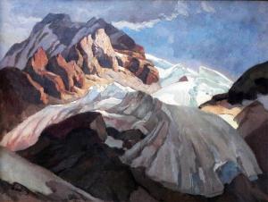 BURCK Paul 1878-1947,Snowcapped Mountain Peaks,Burchard US 2013-05-19
