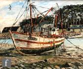 BURDEN Peter,Fishing boat, Port Blanc, Brittany, France,Fieldings Auctioneers Limited 2021-07-21