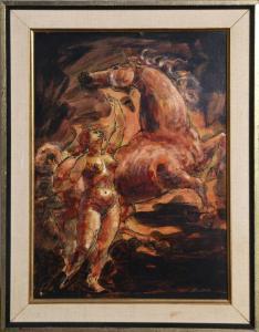 BURDICK Charles J 1924-2016,Maiden and Horse,1970,Ro Gallery US 2024-02-07