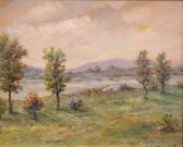 BURDICK Horace Robbins 1844-1942,trees along a river,Bonhams GB 2005-07-24