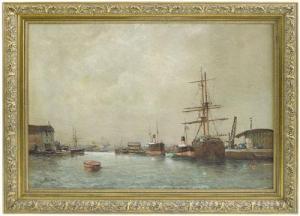 BURDIN C. 1800-1800,Barche nel porto,Meeting Art IT 2017-06-15