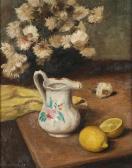 BUREšOVá Charlotta 1904-1983,A Still Life with Flowers and a Lemon,Palais Dorotheum AT 2009-03-07