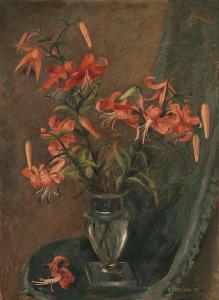 BUREšOVá Charlotta 1904-1983,Lilies in a Vase,Palais Dorotheum AT 2009-03-07