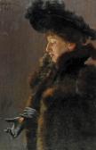 BURET Florent 1800-1800,Portret damy w futrze,1893,Rempex PL 2012-02-22