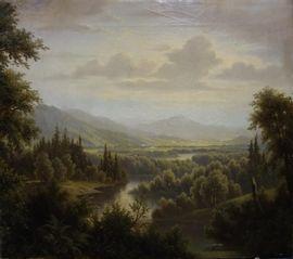 BURGARITZKY Josef, Jacob 1836-1890,Paysage.,Conan-Auclair FR 2021-09-21