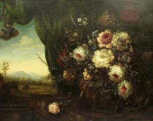 BURGER Josef 1887-1966,Stilleven van rozen en tulpen,Venduehuis NL 2022-02-22