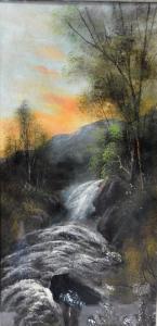 BURGESS Frederick 1882-1892,Waterfalls in landscapes,Gilding's GB 2017-07-04