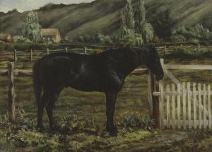 BURGESS George H. 1831-1905,Horse on a ranch, Marin County,1887,Bonhams GB 2015-11-23