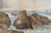 BURGESS James Howard 1817-1890,Views on the North Antrim Coast - 'Carrick-a-Rede ,Adams 2017-11-12