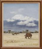 BURGH de Lilian 1900-1900,RHINO IN AFRICA,Stair Galleries US 2016-10-29