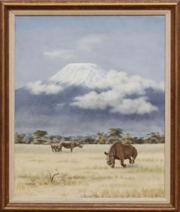 BURGH de Lilian 1900-1900,Rhino in Africa,Stair Galleries US 2017-02-03