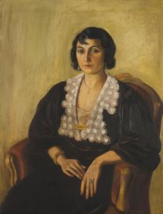 BURGHAUSEROVA Zdenka 1894-1960,The Likeness of a Sitting Lady,1935,Palais Dorotheum AT 2012-09-22