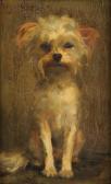 BURGKAN Berthe 1878,Portrait de la chienne Friquette,Osenat FR 2013-04-07
