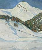 BURGMEIER Max 1881-1947,Mountain landscape in the winter,1914,Galerie Koller CH 2011-12-05