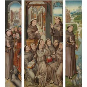 BURGUNDIAN SCHOOL,A TRIPTYCH WITH MIRACLES FROM THE LIFE OF ST. ANTH,1485,Sotheby's GB 2009-07-08