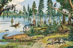 BURIAN Zdenek 1905-1981,Eocene fauna by Geisteltal,1972,Palais Dorotheum AT 2023-11-28
