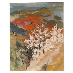 BURKE E. Ainslie 1922-1991,Peach Trees, Perugia,Butterscotch Auction Gallery US 2022-03-20