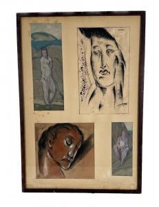 BURKHARD Henri 1892-1956,Four figural studies,1925,Eldred's US 2024-02-16