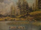 BURKHARD L,Lac de montagne,1929,Dogny Auction CH 2011-12-06