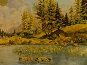 BURKHARD L,Lac de montagne,1929,Dogny Auction CH 2012-11-27
