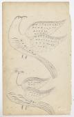BURKHARDT Howard,calligraphy of doves,1884,Pook & Pook US 2015-01-19