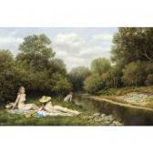 BURKI Charles 1909-1994,three women bathing in a stream,1987,Sotheby's GB 2004-12-21