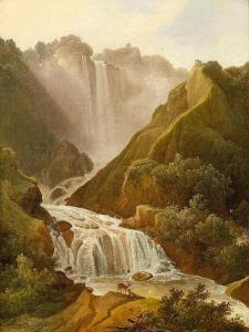 BURKLI LEOPOLD 1818-1895,Waterfalls at Tivoli,1870,Galerie Koller CH 2014-12-03
