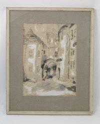 BURLAW Joan,Sketch of buildings,Serrell Philip GB 2015-11-12