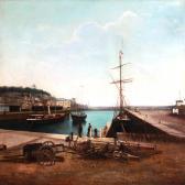 BURLIN Natalie Curtis 1875-1921,Le Port d'Honfleur,1884,Bruun Rasmussen DK 2012-07-02