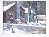 BURLING Boaz 1891-1968,depicting a winter hunting cabin,Wickliff & Associates US 2010-05-15