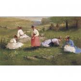 BURLING Gilbert 1843-1875,YOUNG GIRLS PICKING FLOWERS,1868,Sotheby's GB 2005-12-14