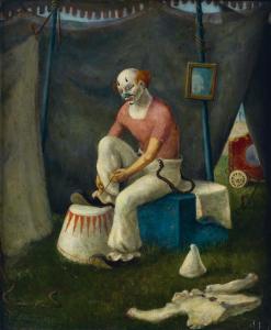 BURLINGAME Dennis Meigham 1901-1964,Circus Clown,1930,Swann Galleries US 2016-06-09