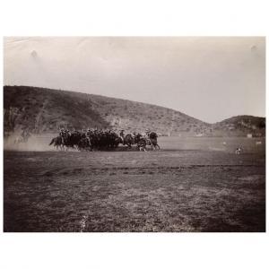 BURLINGAME WAITE CHARLES 1861-1929,Caballería de rurales maniobrando,Morton Subastas MX 2020-12-05