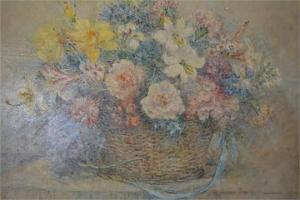 BURLISON Frances 1900-1900,Still Life of Flowers in a Basket,Gilding's GB 2015-08-04