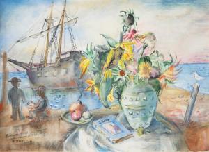 BURLIUK NICHOLAS 1890-1920,Still life with Sunflowers in a Vase,Shapiro Auctions US 2023-10-21