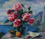 BURLJUK David Davidovich 1882-1967,Flowers by the sea,1954,Eva Aldag DE 2010-02-27
