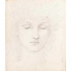 BURNE JONES Edward Coley 1833-1898,head of a girl,Sotheby's GB 2005-03-10