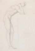 BURNE JONES Edward Coley 1833-1898,Study for Tristram and Iseult,1872,Sotheby's GB 2022-10-20