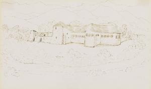BURNE JONES Edward Coley 1833-1898,Study of an imaginary moated house,Christie's GB 2018-12-11