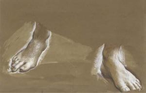 BURNE JONES Edward Coley 1833-1898,Two studies of feet,Christie's GB 2003-07-03