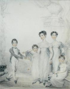 BURNELL Benjamin 1769-1828,The Wyld Children,1819,Cheffins GB 2014-03-05