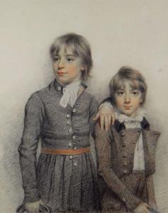 BURNELL Benjamin,three quarter portrait of two young gentlemen,1802,Rogers Jones & Co 2018-03-02