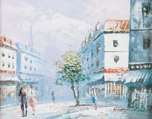 BURNETT Caroline 1877-1950,A street scene in Montmartre,Bellmans Fine Art Auctioneers GB 2024-01-15