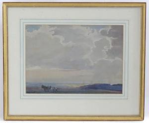 BURNETT Cecil Ross 1872-1933,A coastal landscape with horses,Claydon Auctioneers UK 2022-08-28